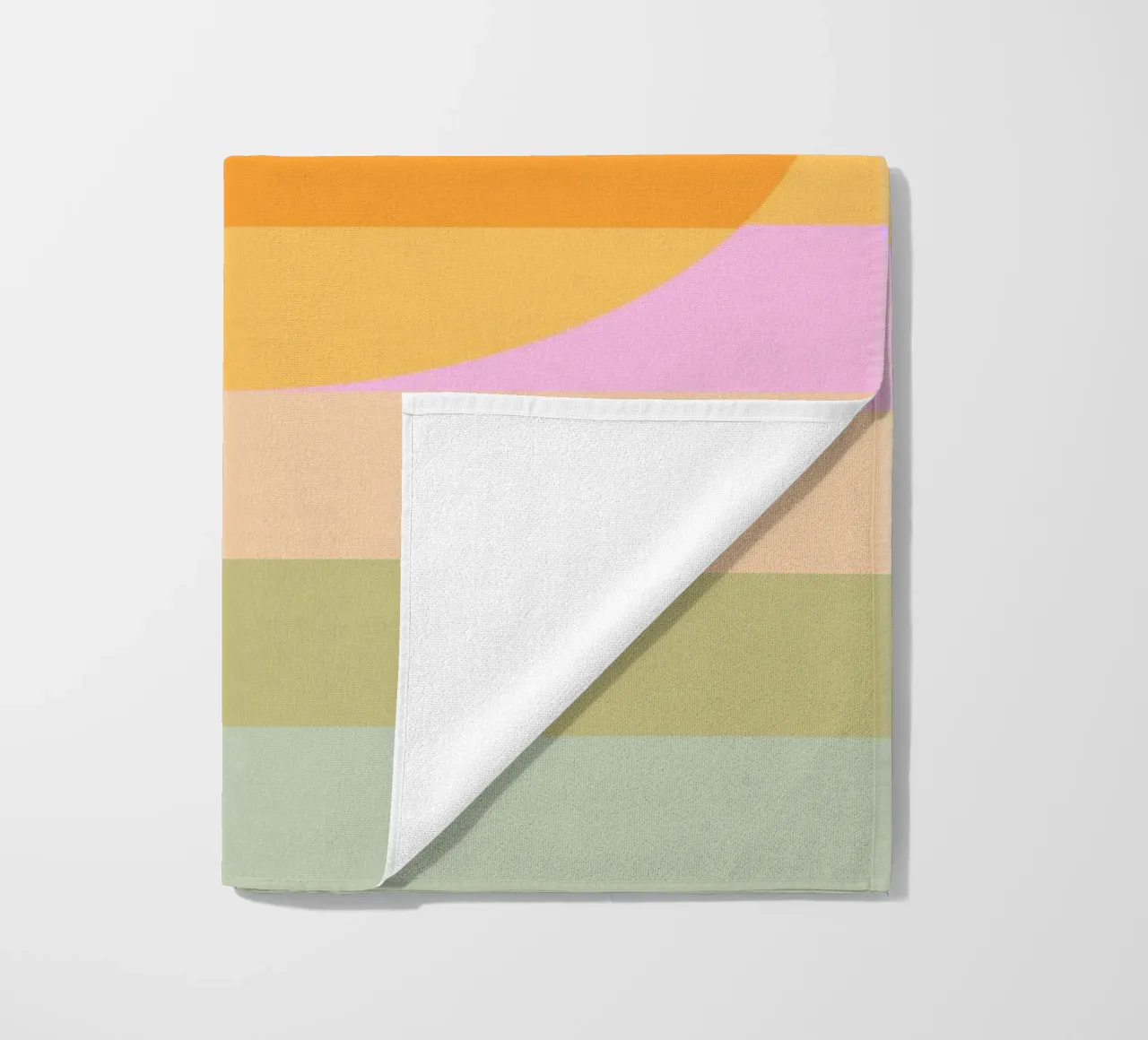 Sole retrò arcobaleno pastello telo mare da Dominique Vari Abstract