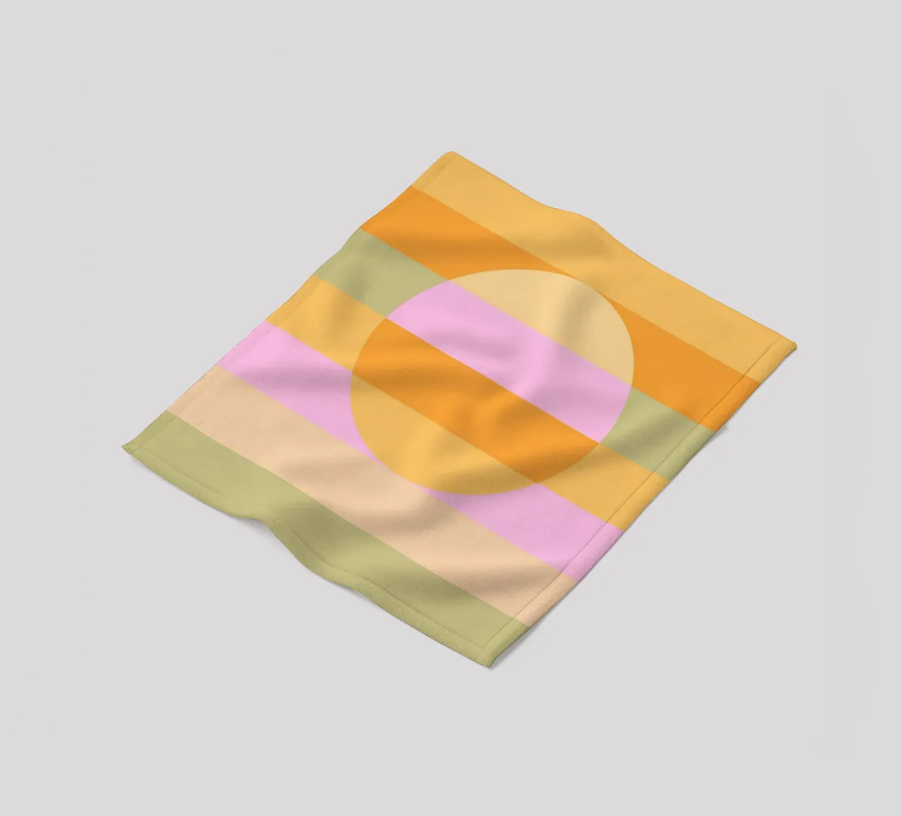 Sole retrò arcobaleno pastello coperta in pile da Dominique Vari Abstract