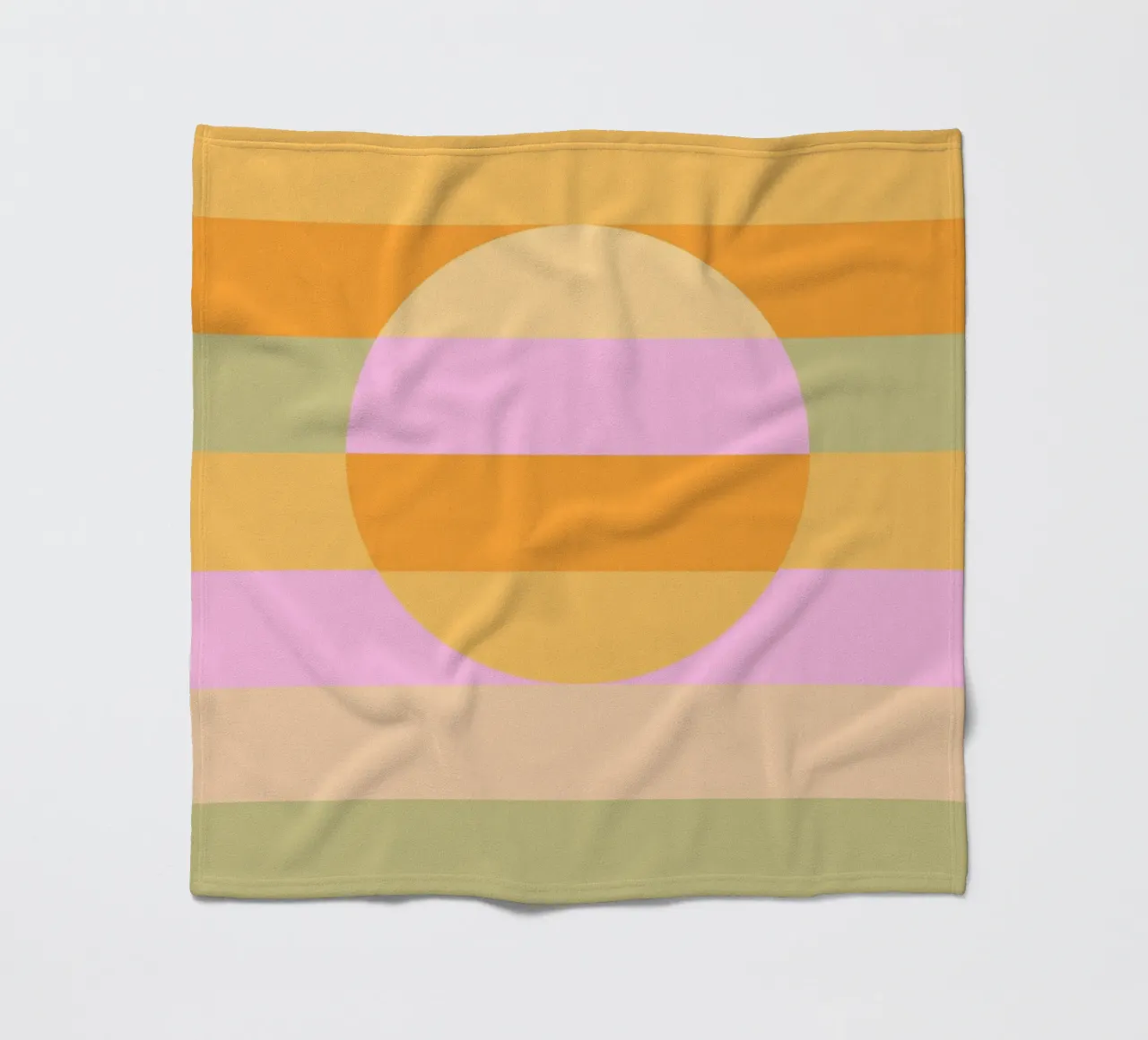 Sole retrò arcobaleno pastello coperta in pile da Dominique Vari Abstract