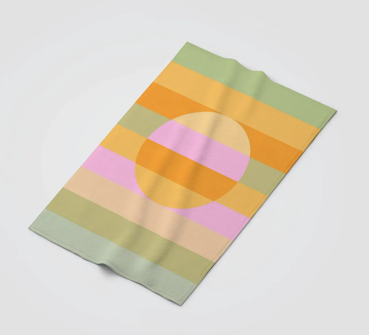 Sole retrò arcobaleno pastello coperta in pile da Dominique Vari Abstract