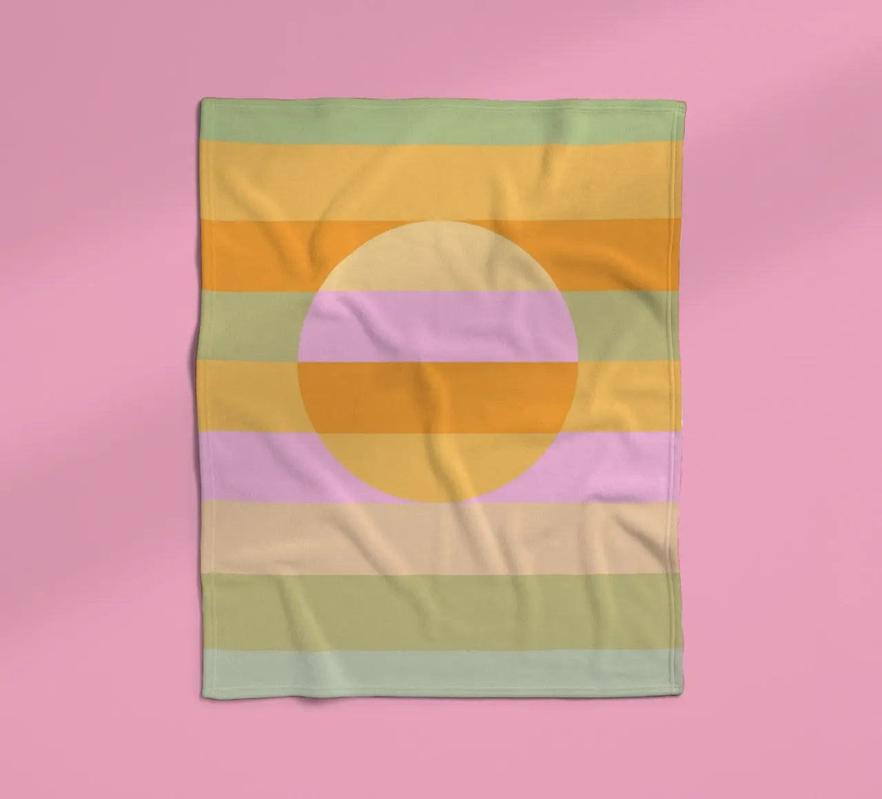 Sole retrò arcobaleno pastello coperta in pile da Dominique Vari Abstract