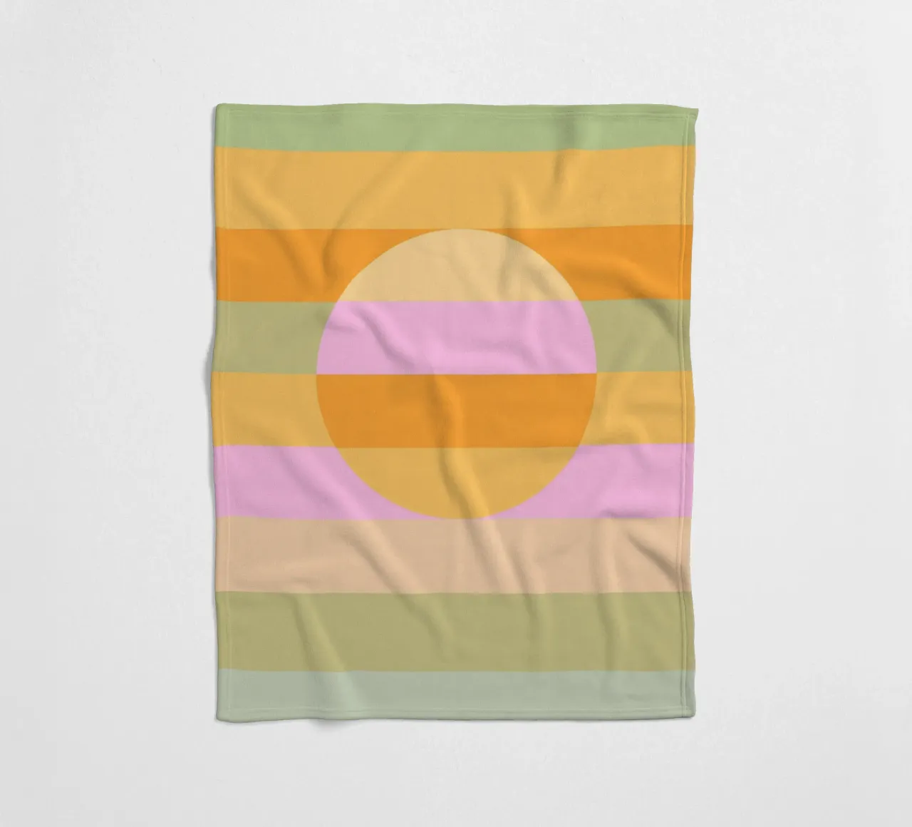 Sole retrò arcobaleno pastello coperta in pile da Dominique Vari Abstract
