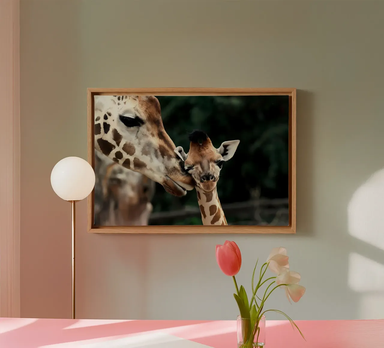Dierenposter 27 canvas met Baklijst van Korrie Lane