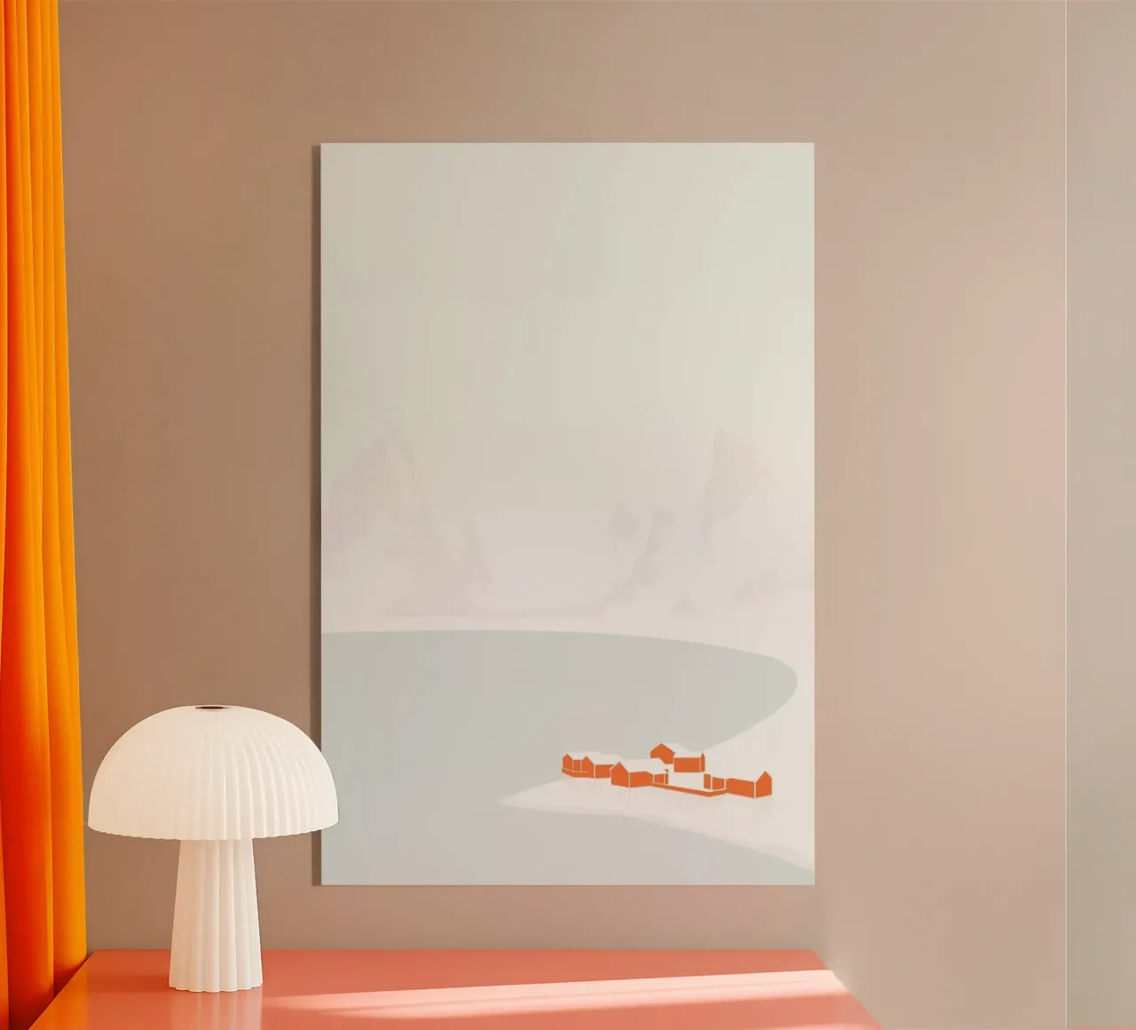 Bebyggelse acryl van Swen Swensøn