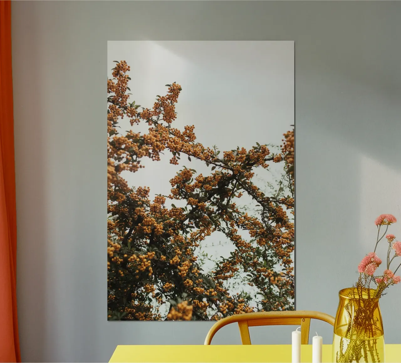 Accogliente quiete autunnale poster con telaio in legno da PhotoVibe Decor
