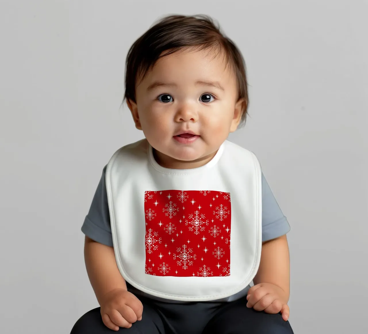 Snowflake baby slabbetje van Charlotte Winter
