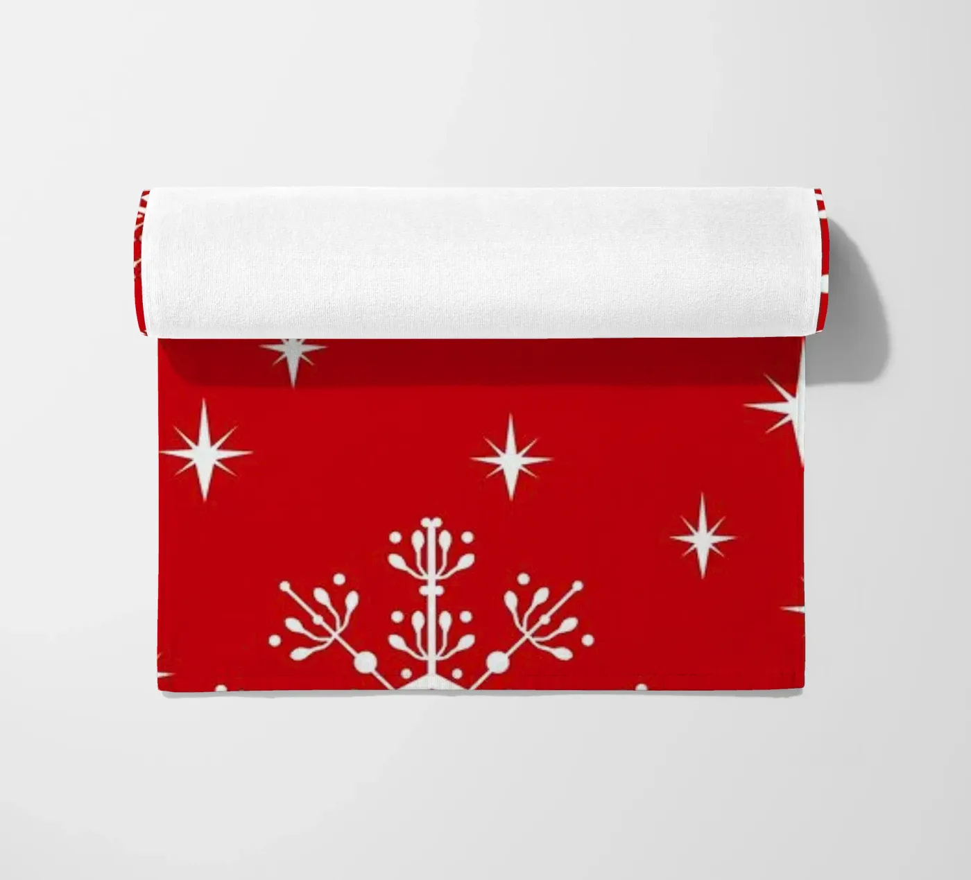 Snowflake beach towel by Charlotte Winter
