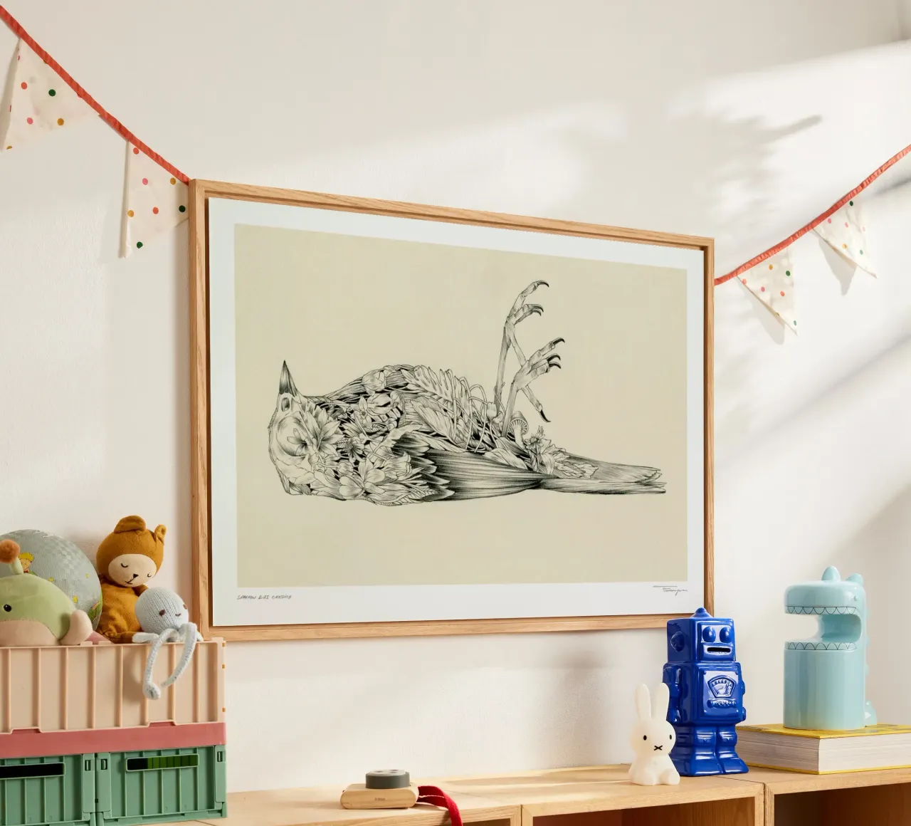 Sparrow Dies Crossing Acryl-Glas von Faunesque