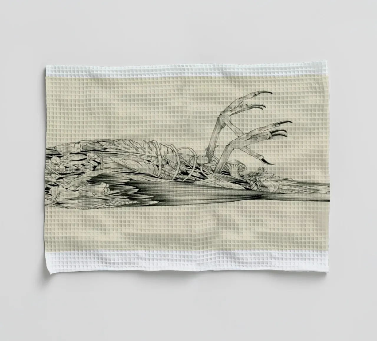 Sparrow Dies Crossing tea towel by Faunesque