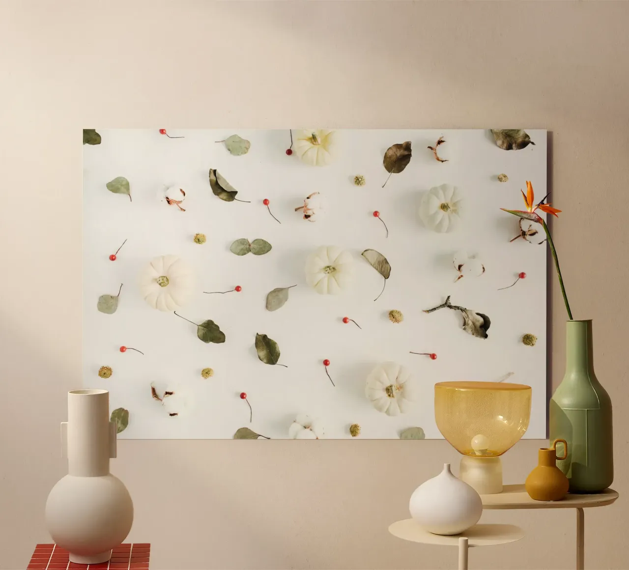 Bianchi d'autunno sussurranti alluminio dibond da PhotoVibe Decor