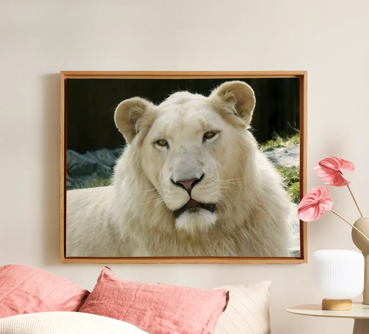 Dierenposter 52 canvas met Baklijst van Korrie Lane