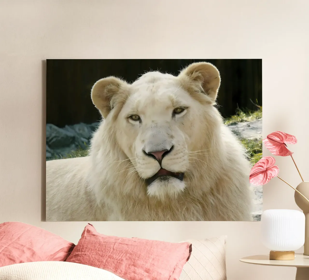 Dierenposter 52 canvas met Baklijst van Korrie Lane