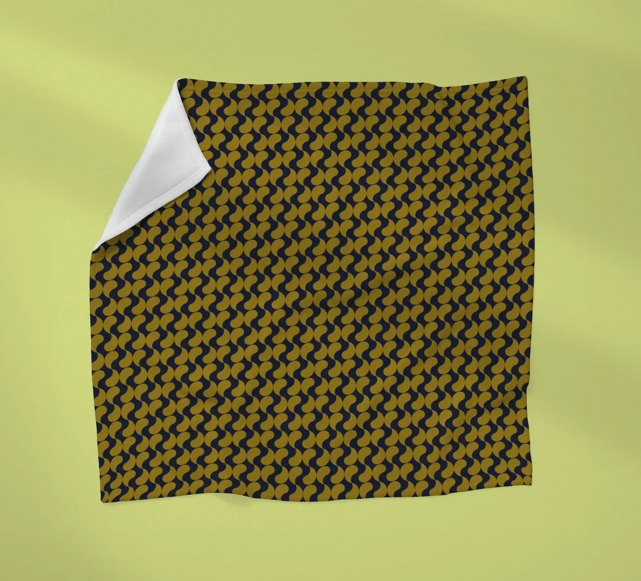 Gold geometry fleece blanket by Little Dean
