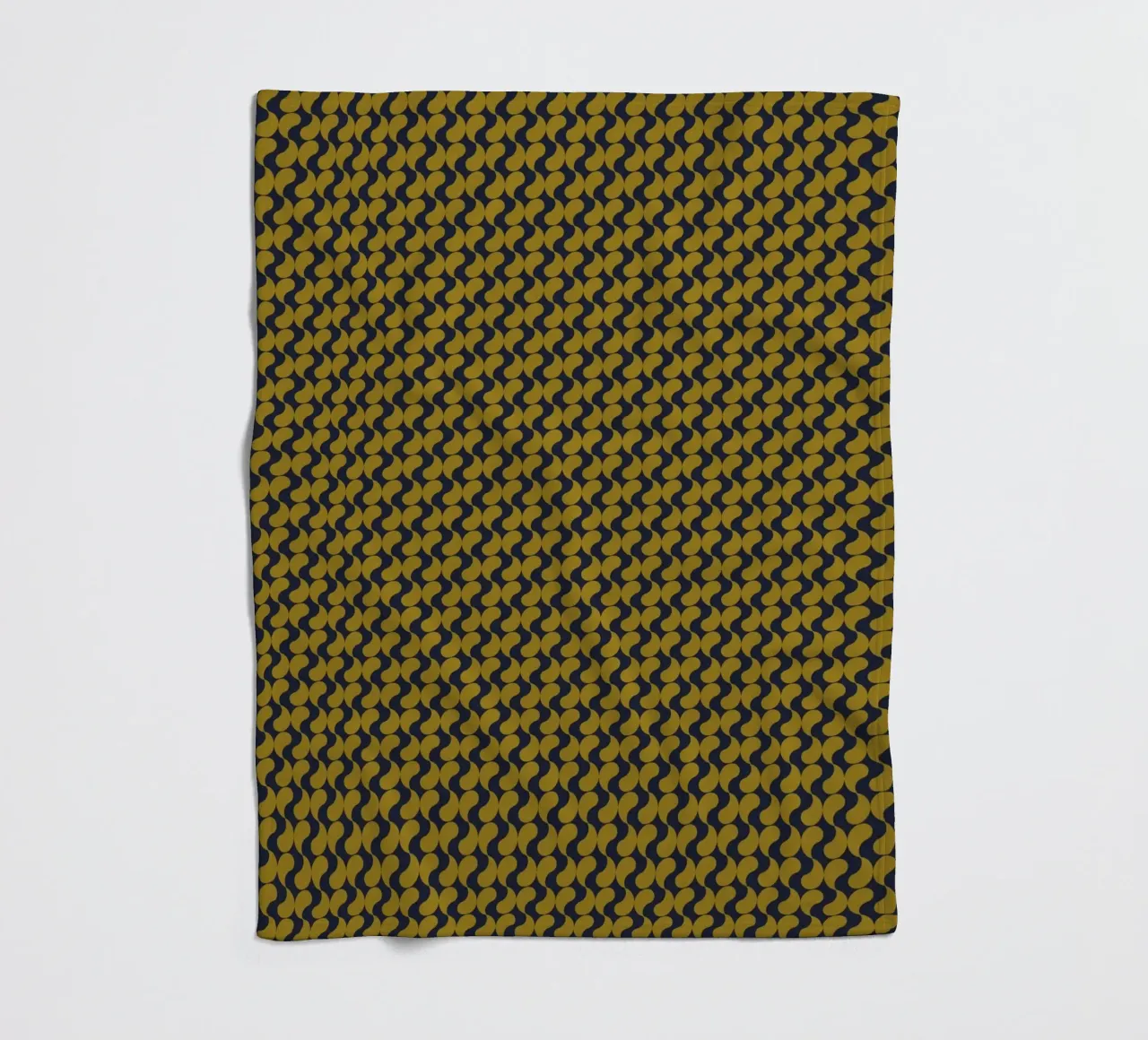 Gold geometry fleece blanket by Little Dean