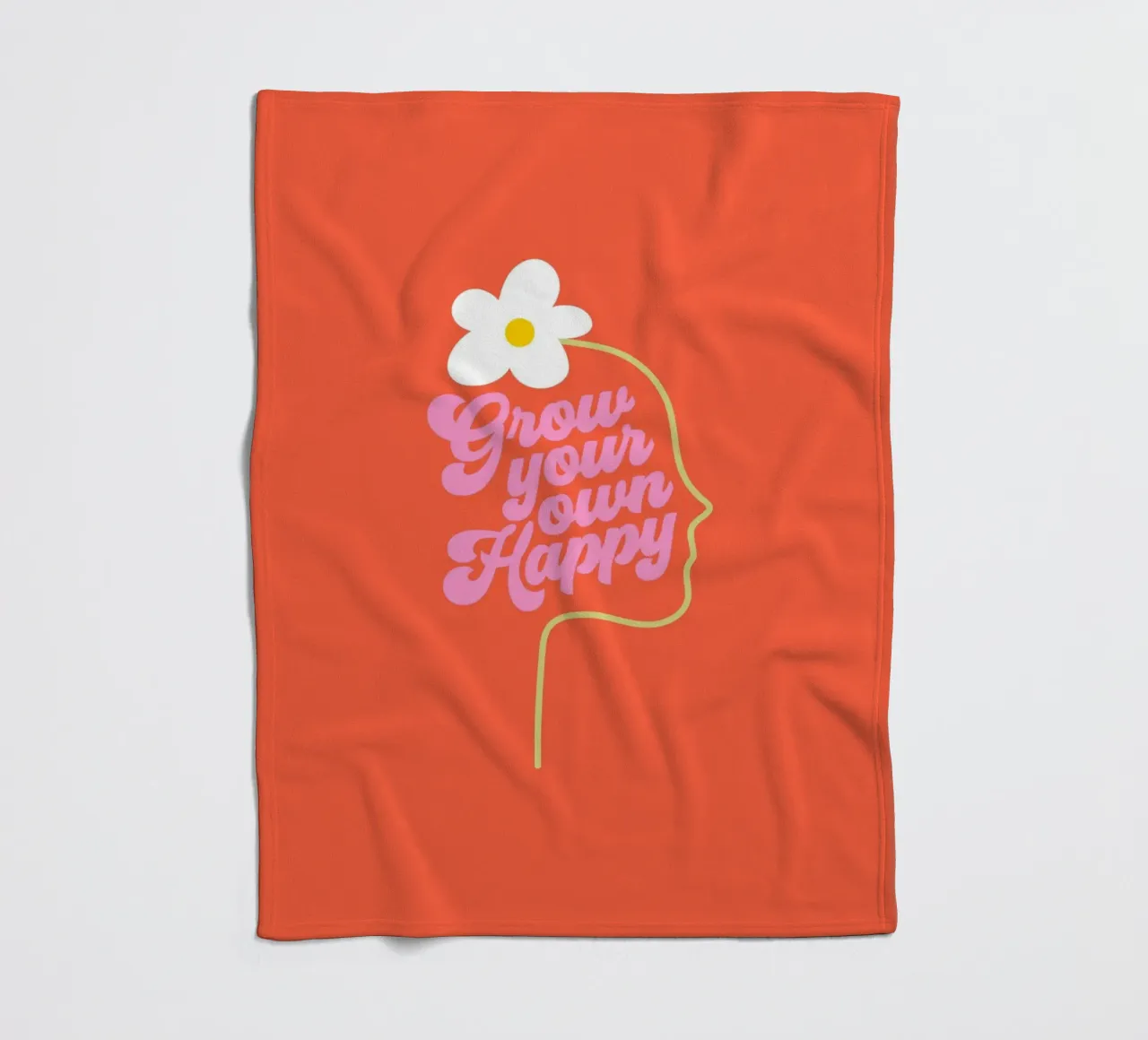 Wachsen Sie Ihre eigene Happy Motivational Typografie Fleecedecke von Dominique Vari Words