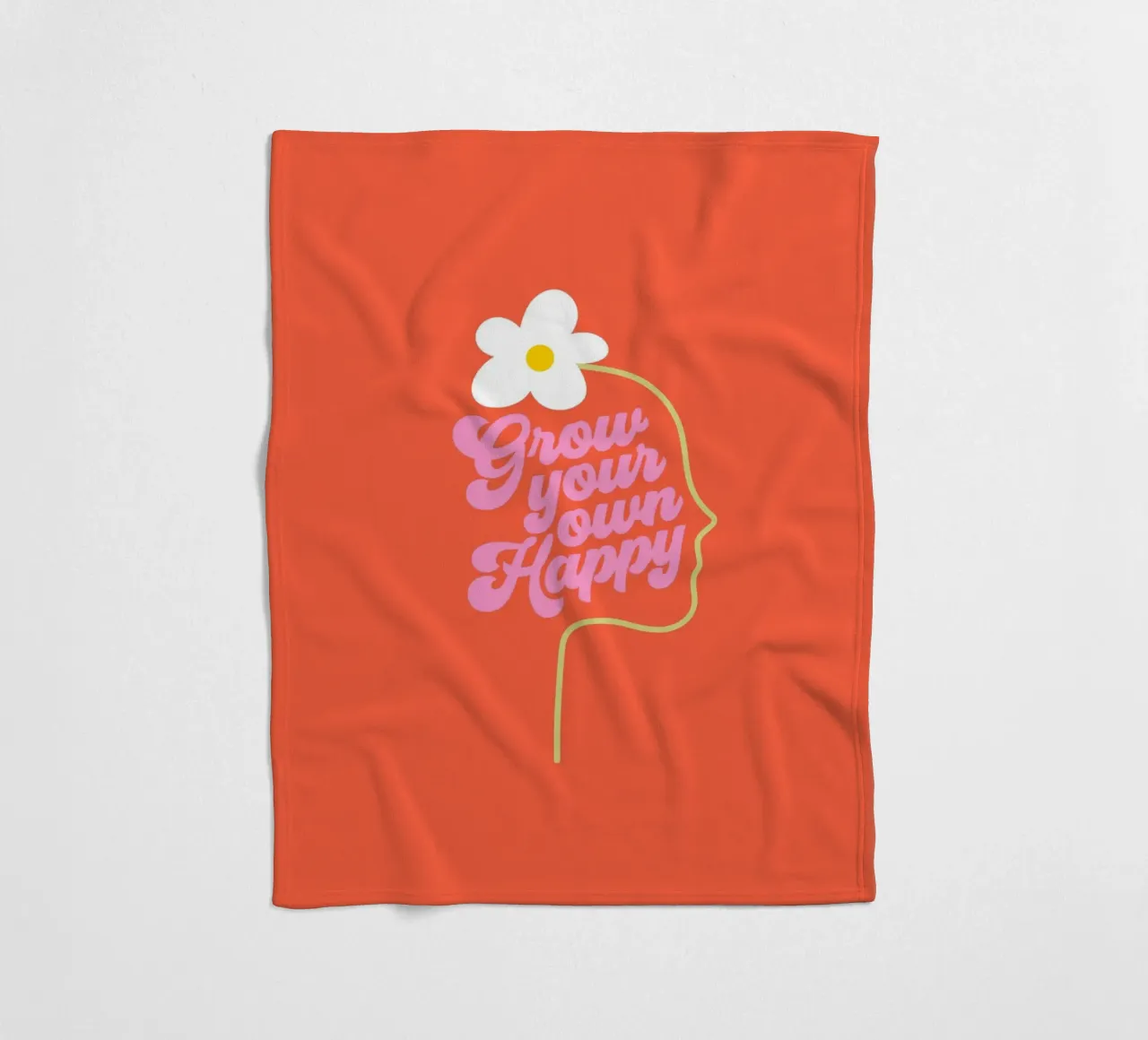 Wachsen Sie Ihre eigene Happy Motivational Typografie Fleecedecke von Dominique Vari Words