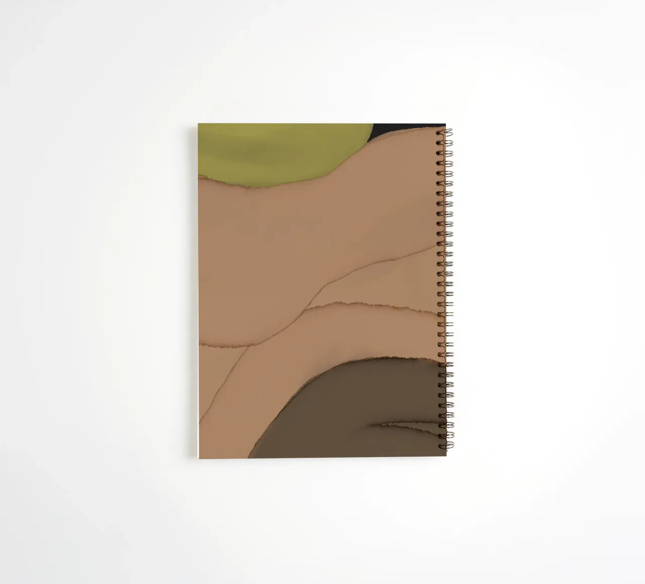Abstraktes Gemälde in minimalem Erdton Ringbuch von Little Dean