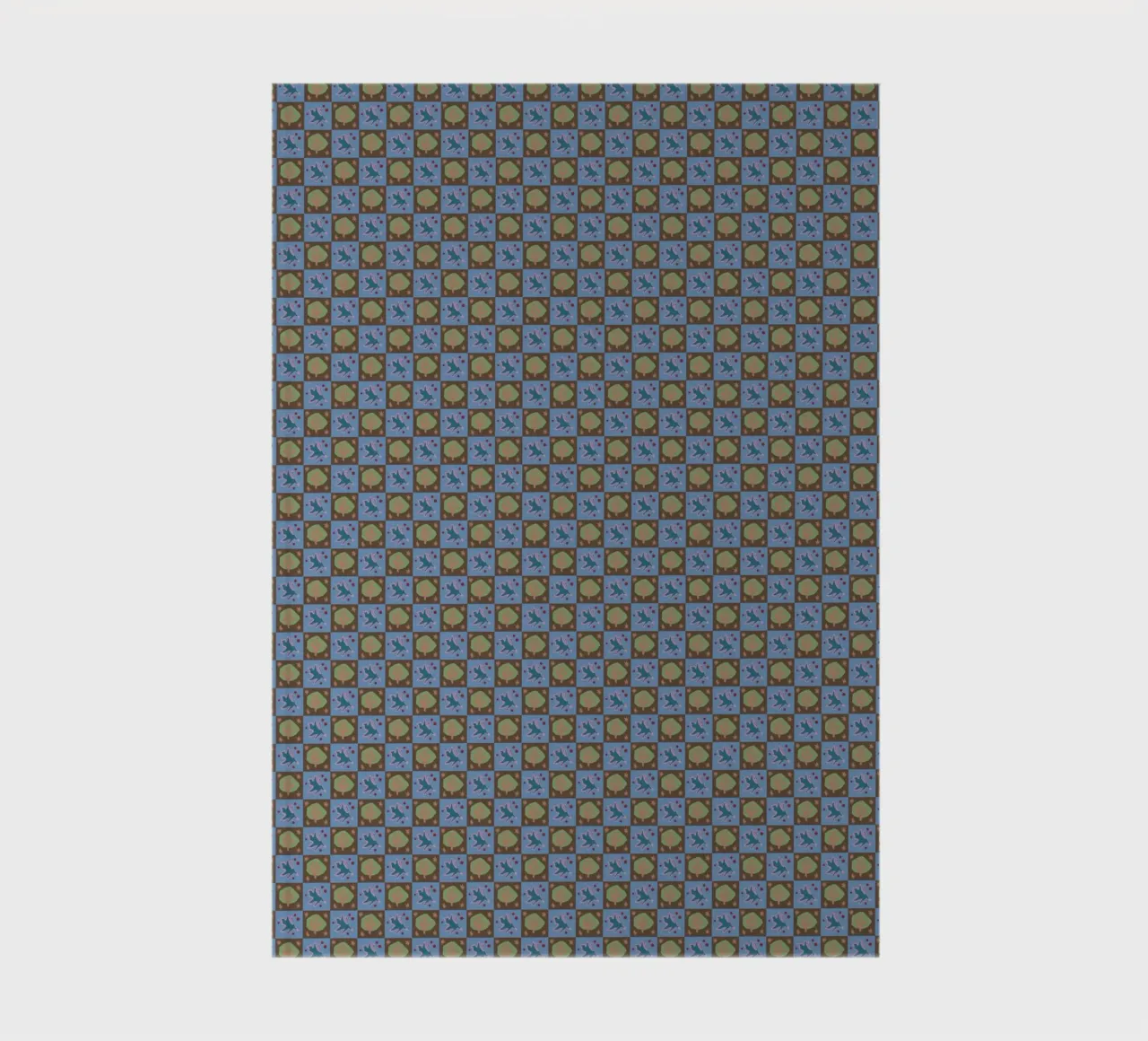 Checker botanisches nahtloses Muster Notizbuch von Little Dean