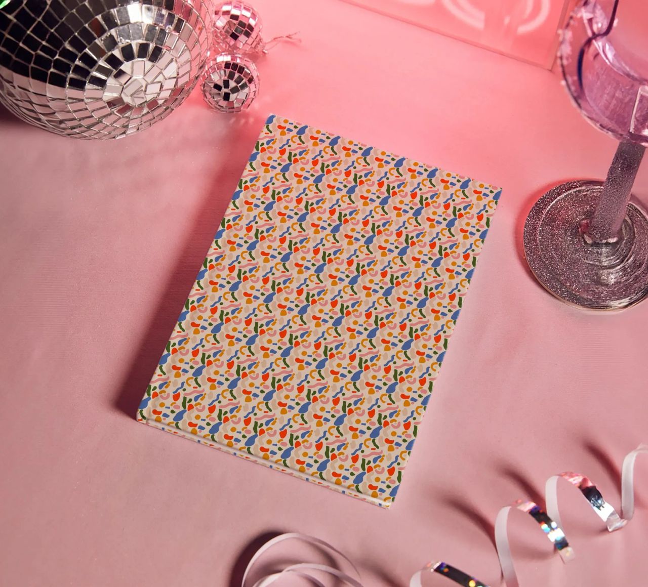 Confetti seamless pattern notebook by Little Dean