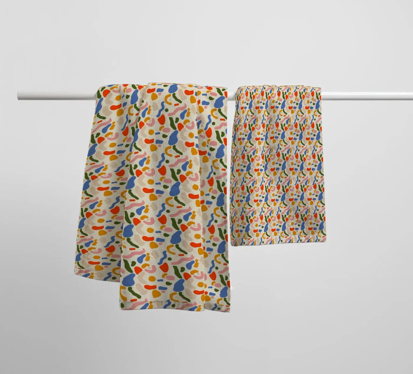 Confetti seamless pattern towel by Little Dean