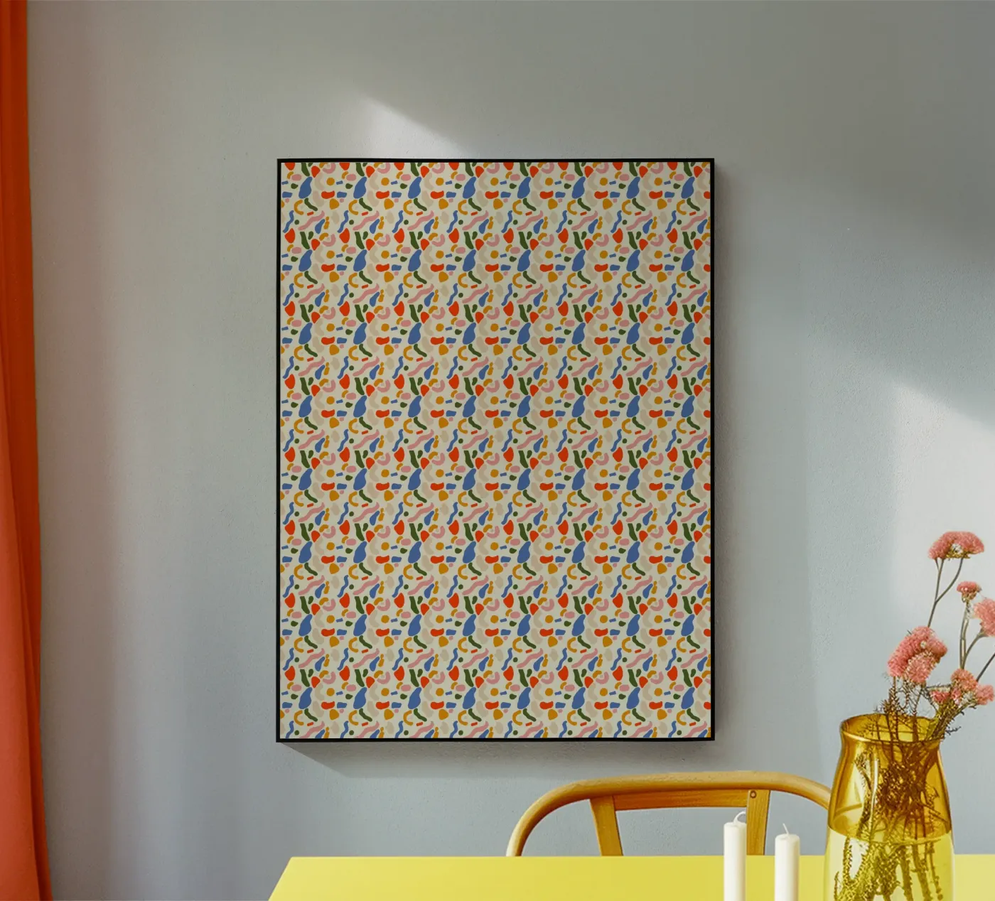 Confetti naadloos patroon acryl van Little Dean