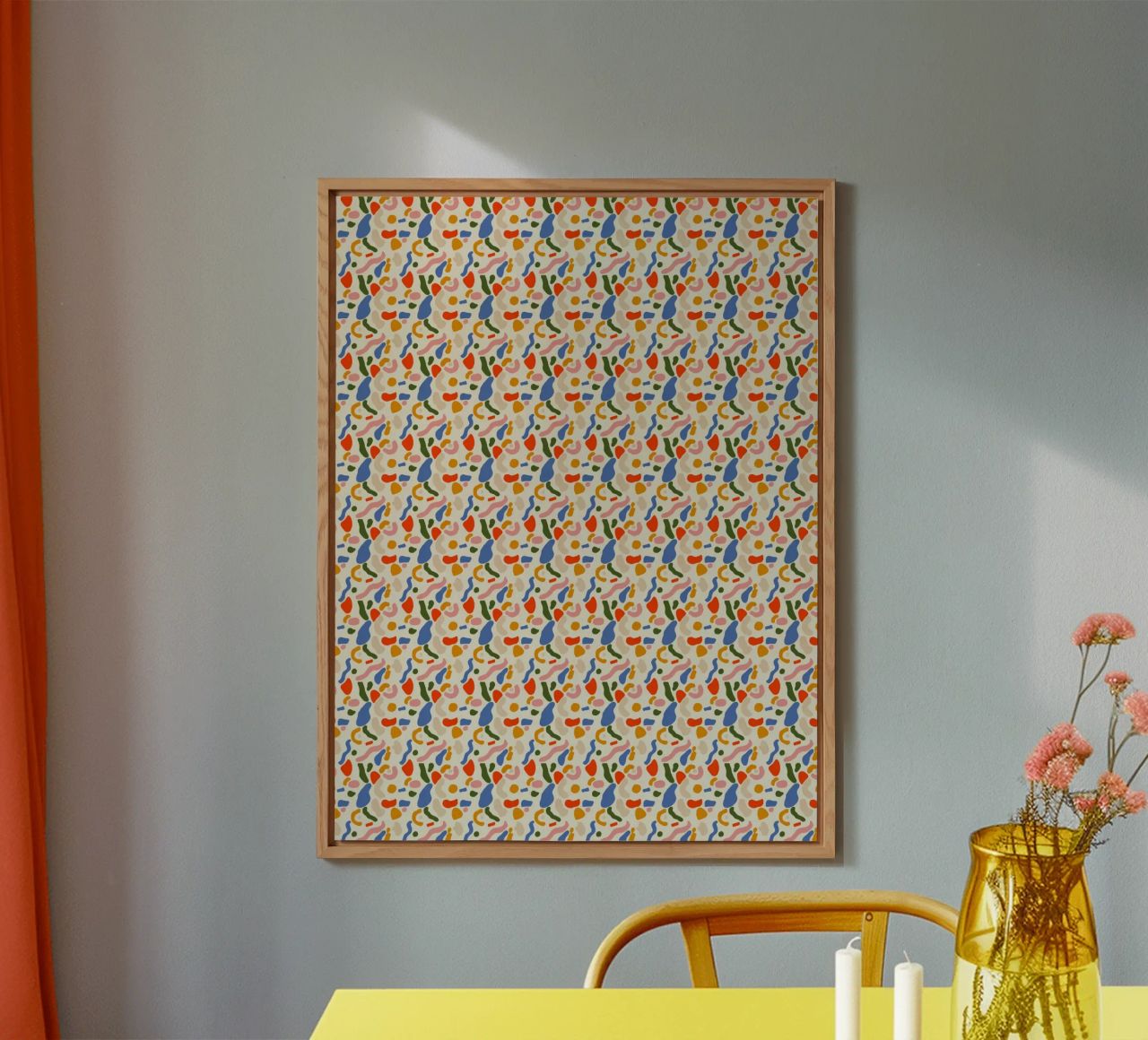 Confetti seamless pattern alluminio dibond da Little Dean