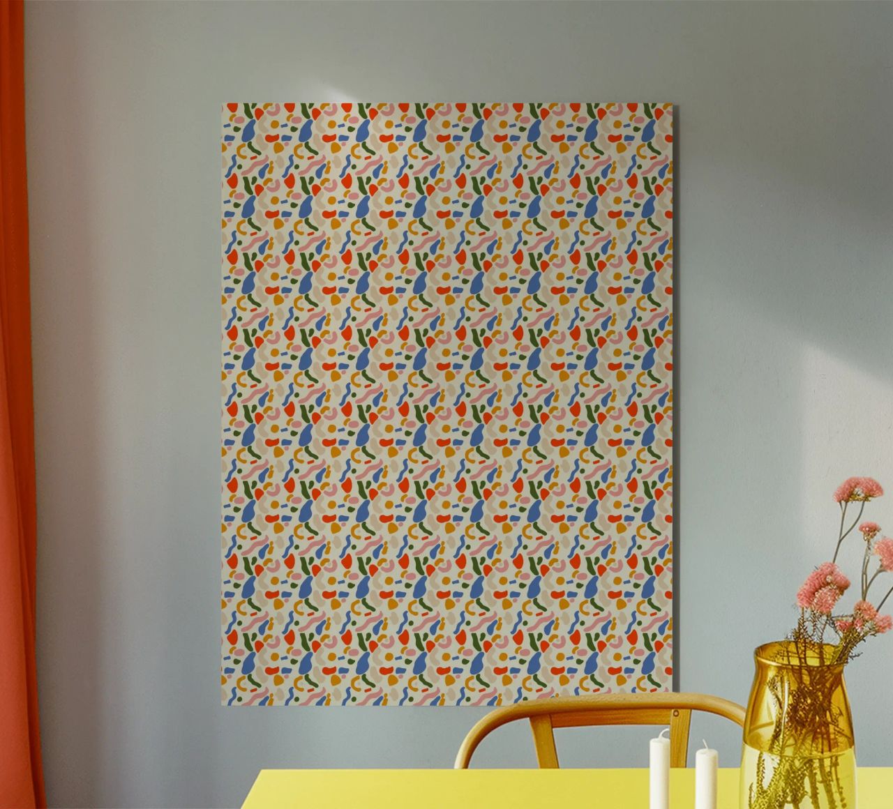 Confetti seamless pattern alluminio dibond da Little Dean