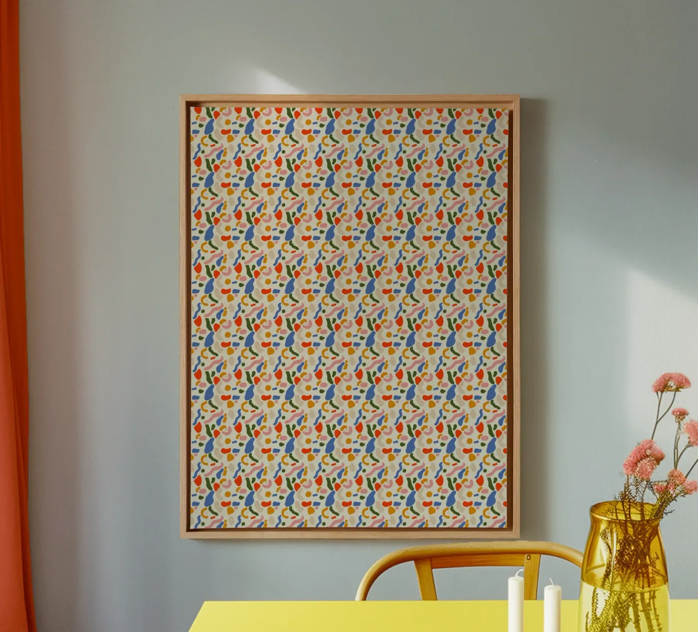 Confetti seamless pattern canvas by Little Dean