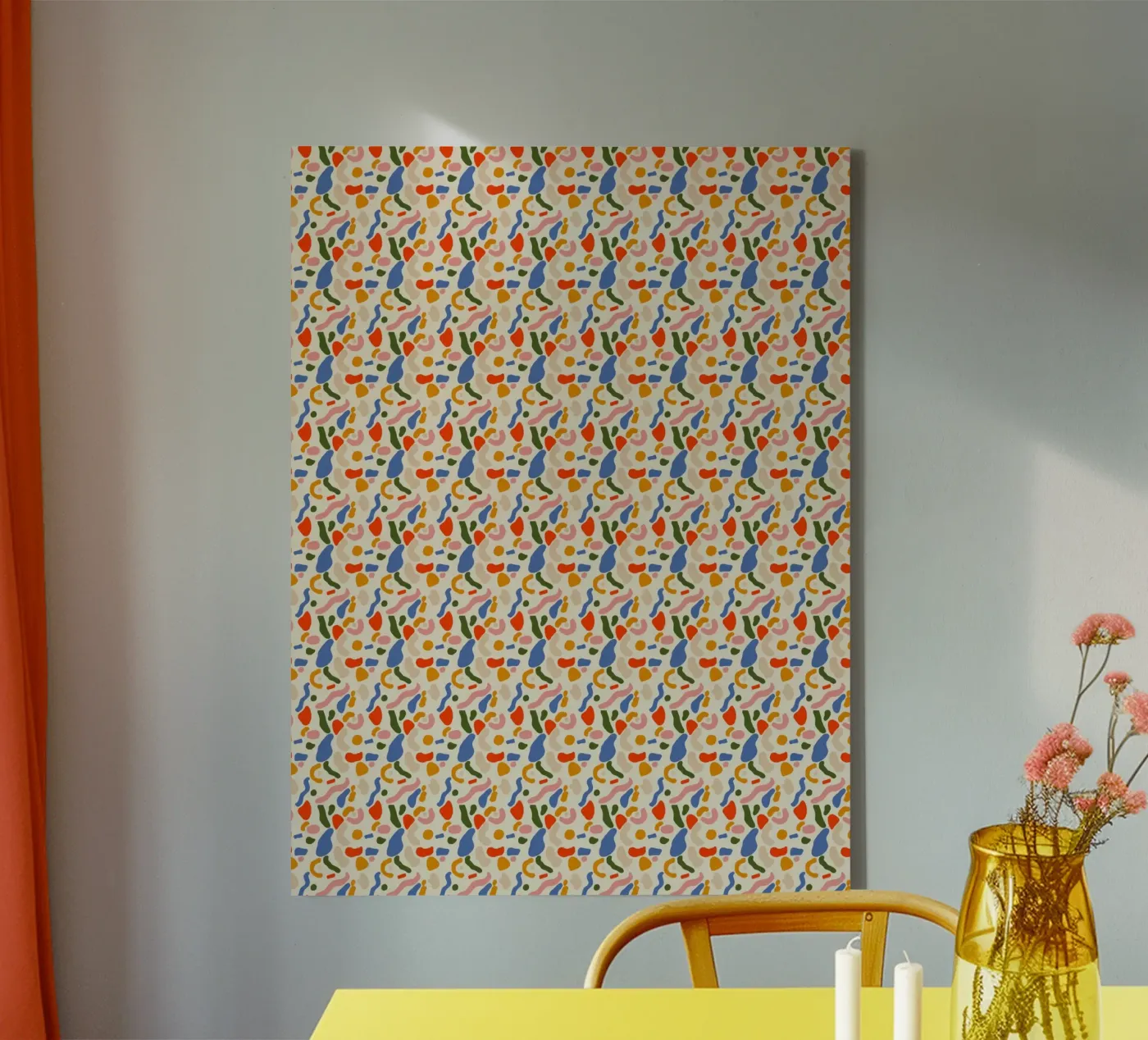 Confetti seamless pattern canvas by Little Dean