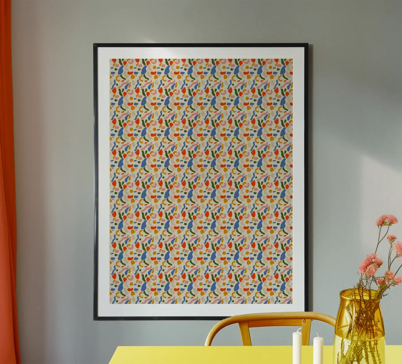 Konfetti nahtlose Muster Poster von Little Dean