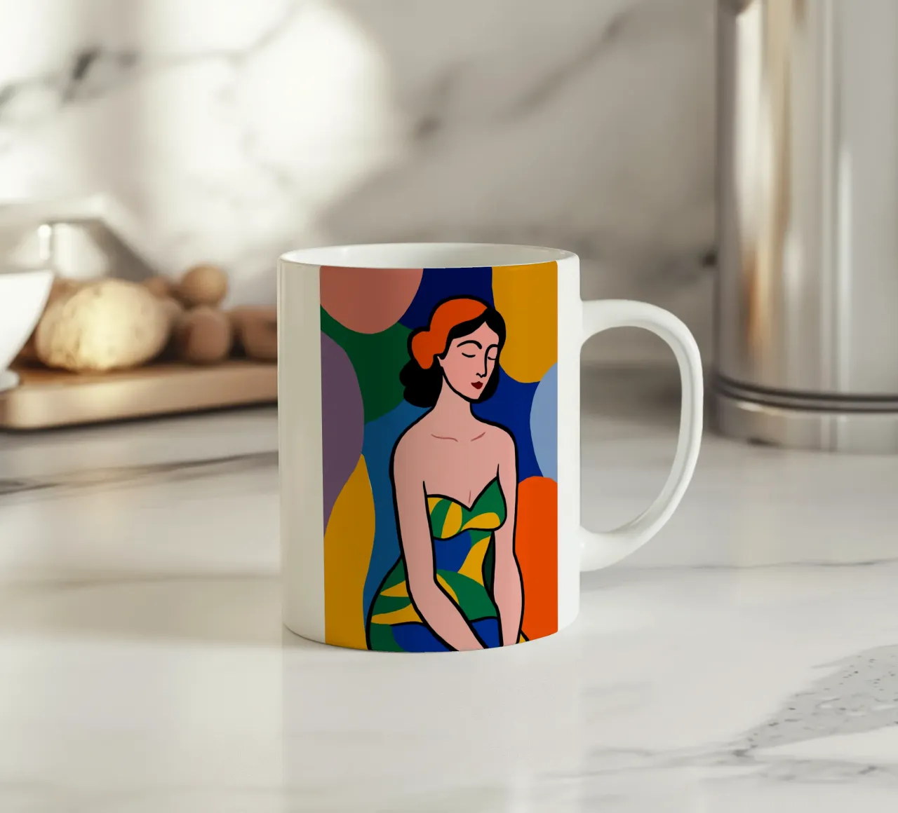 Ritratto aborigeno tazza in ceramica da Little Dean
