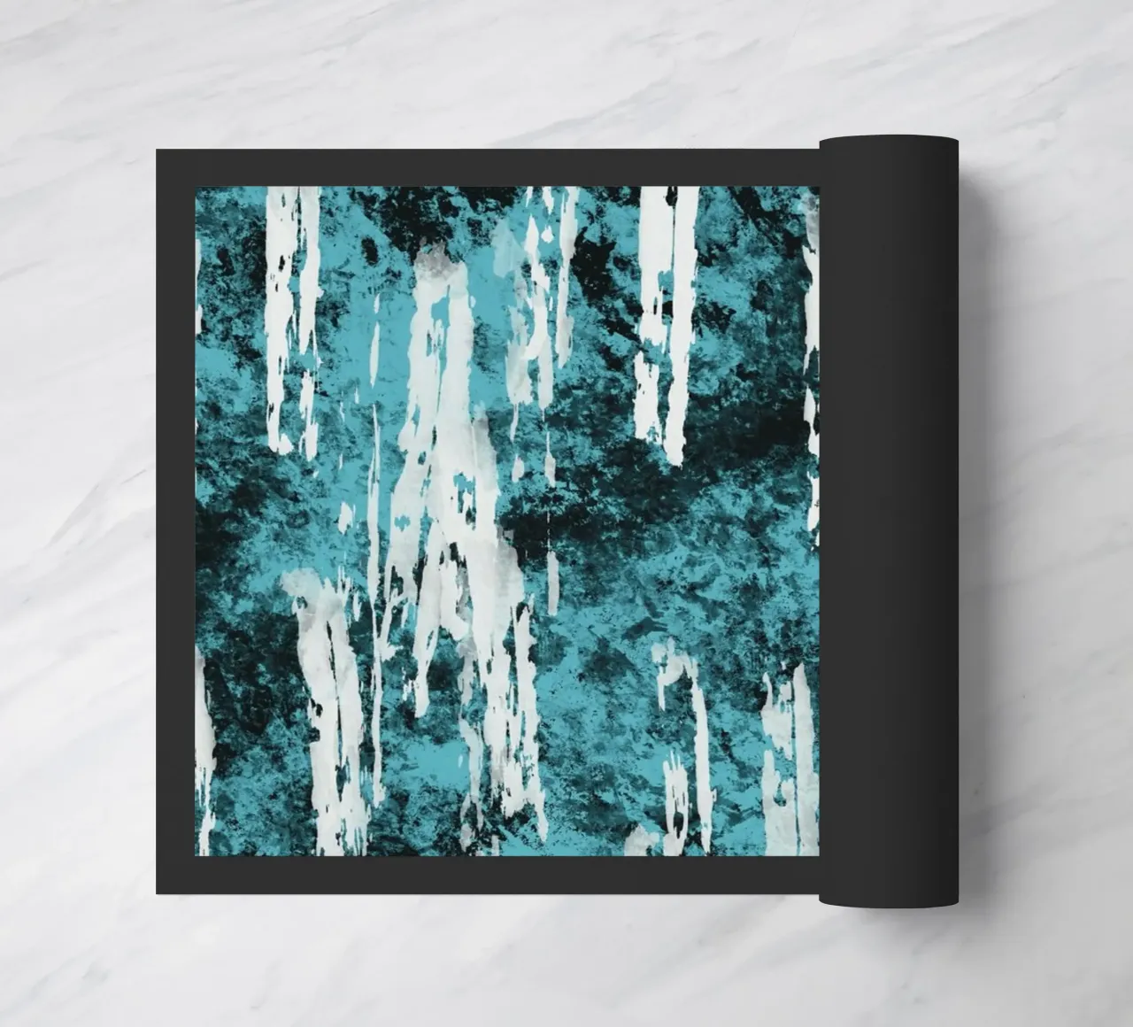 Raindrops abstract doormat by Little Dean