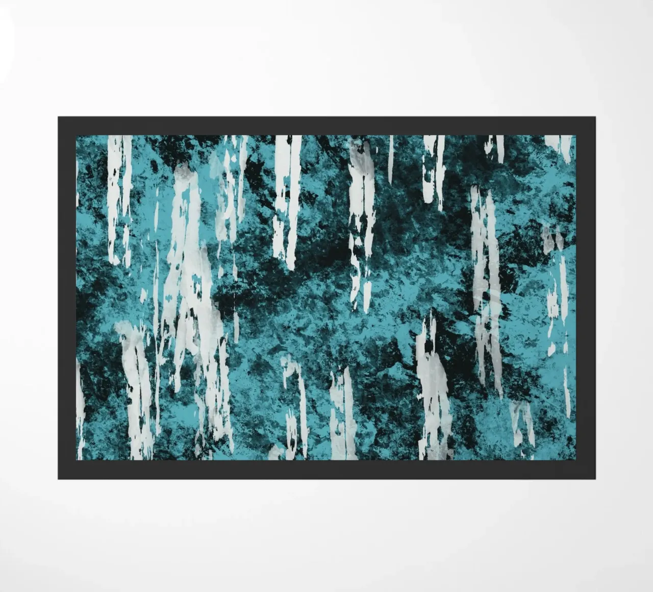 Raindrops abstract doormat by Little Dean