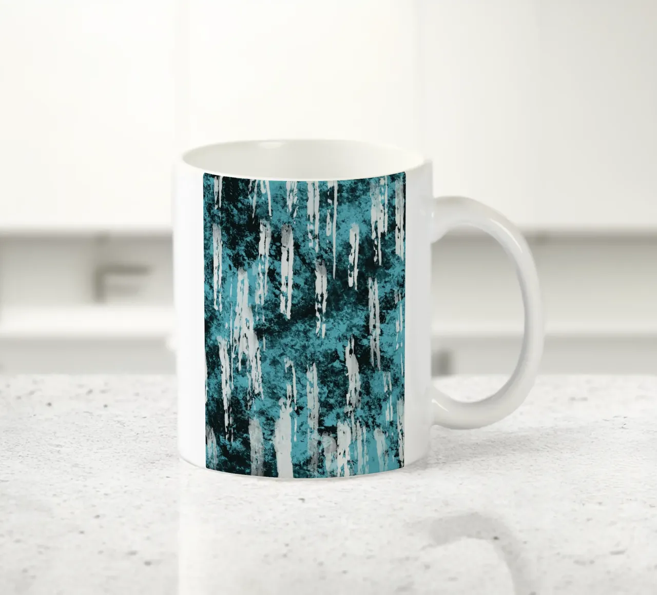 Gocce di pioggia astratto tazza in ceramica da Little Dean