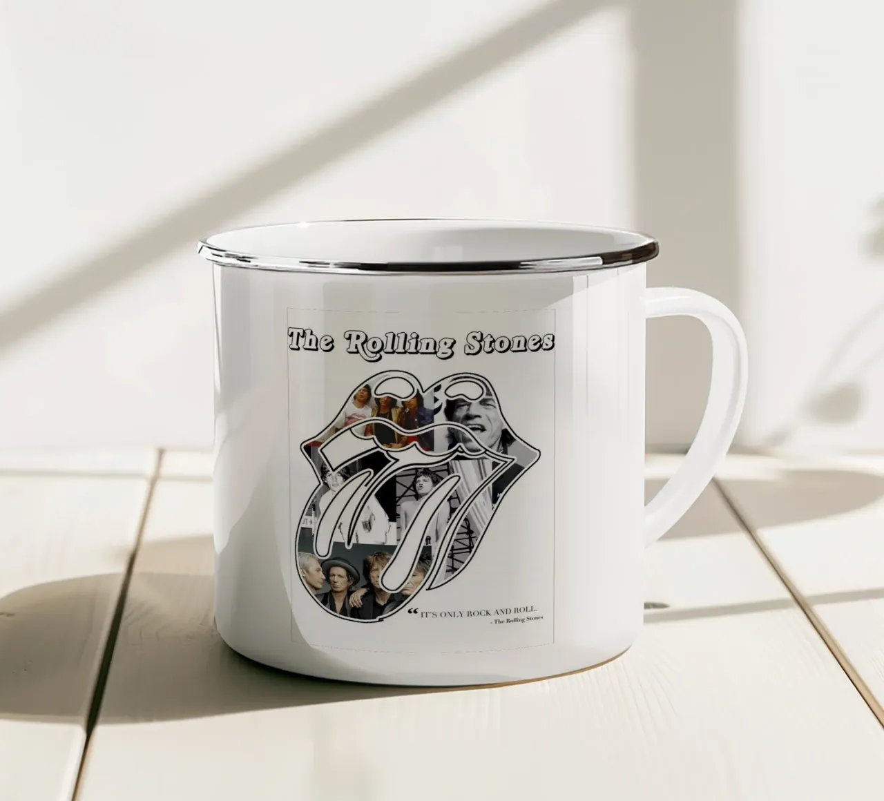The Rolling Stones JT IT'S ONLY ROCK AND ROLL tazza in smalto da SoundStudio