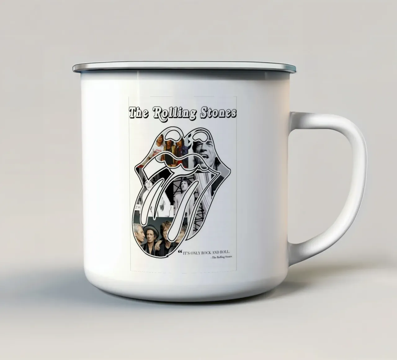 The Rolling Stones JT IT'S ONLY ROCK AND ROLL tazza in smalto da SoundStudio