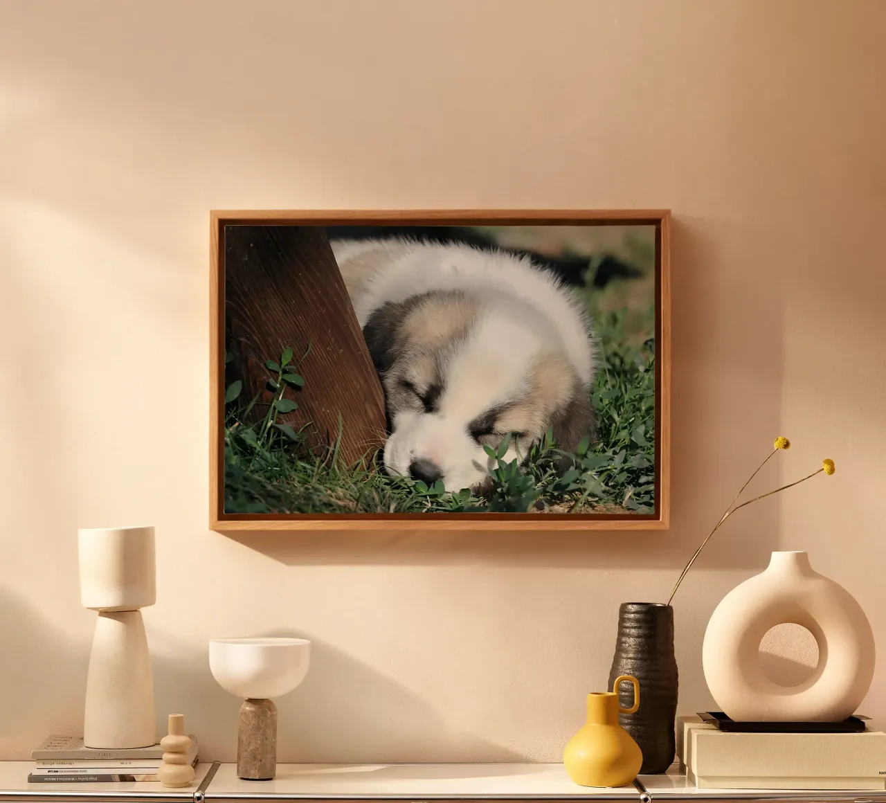 Dierenposter 67 canvas met Baklijst van Korrie Lane