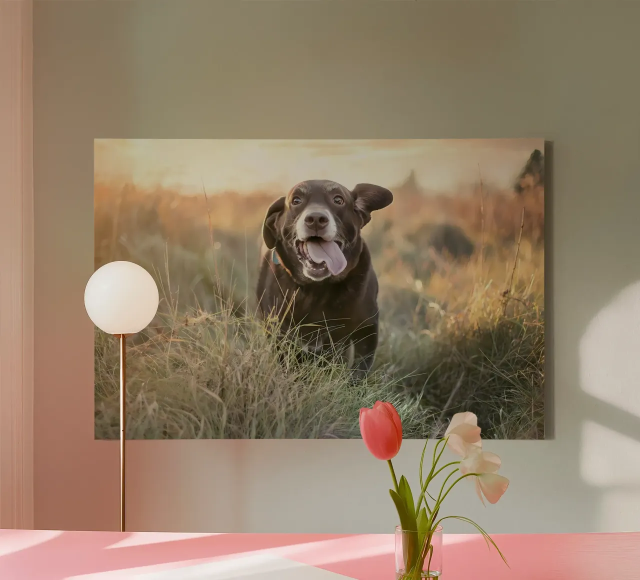 Dierenposter 71 canvas met Baklijst van Korrie Lane