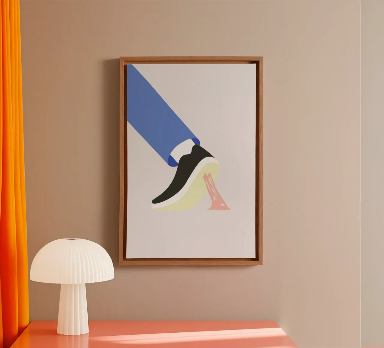 Tyggegummi canvas met Baklijst van Swen Swensøn