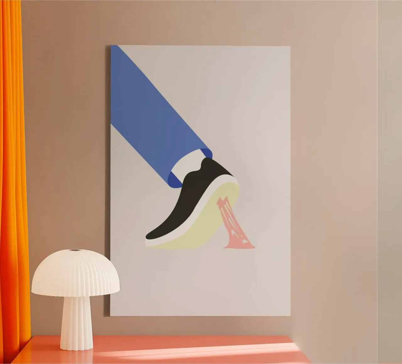 Tyggegummi canvas met Baklijst van Swen Swensøn