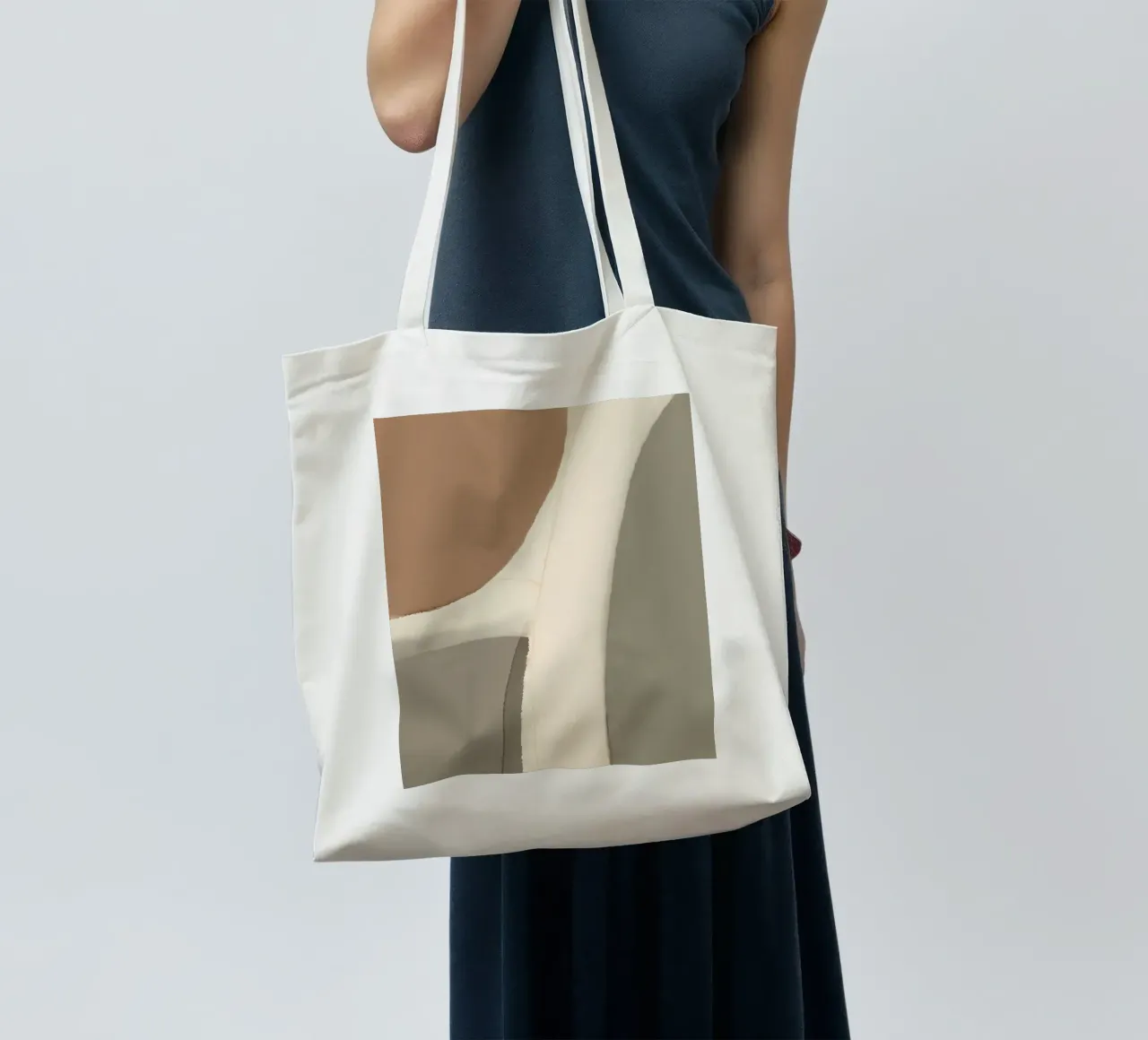 Mappa in scala di grigi borsa in juta da Little Dean