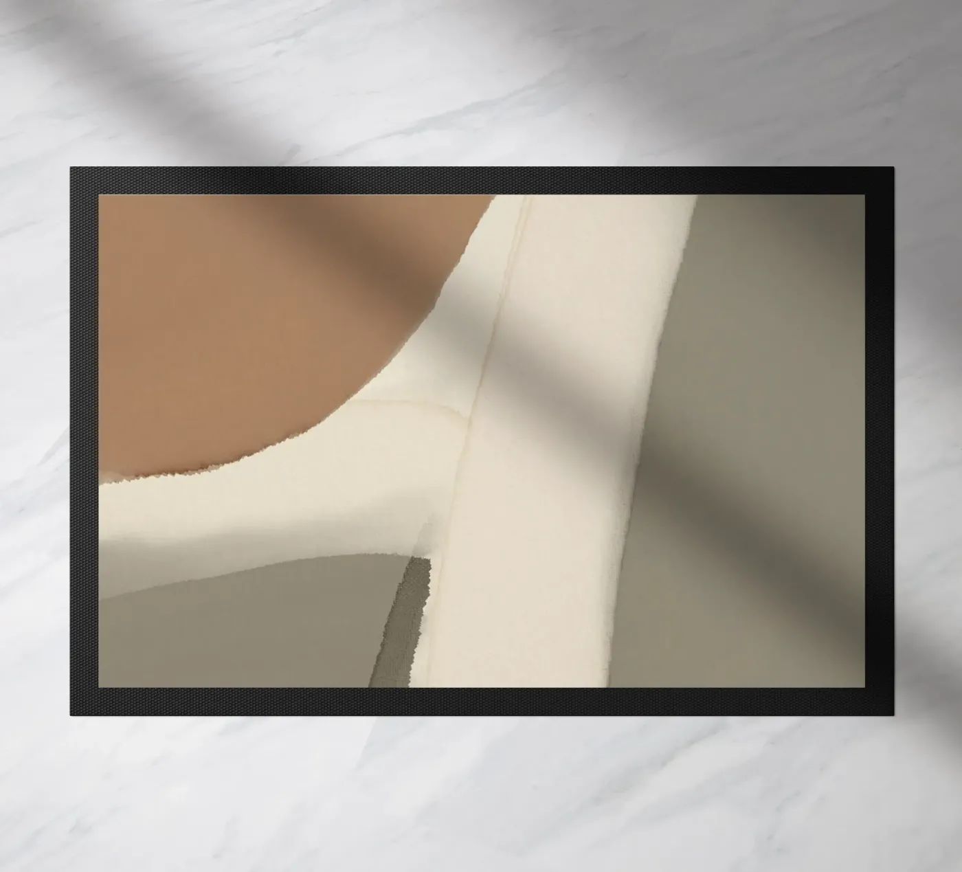 Kaart in grijswaarden deurmat van Little Dean