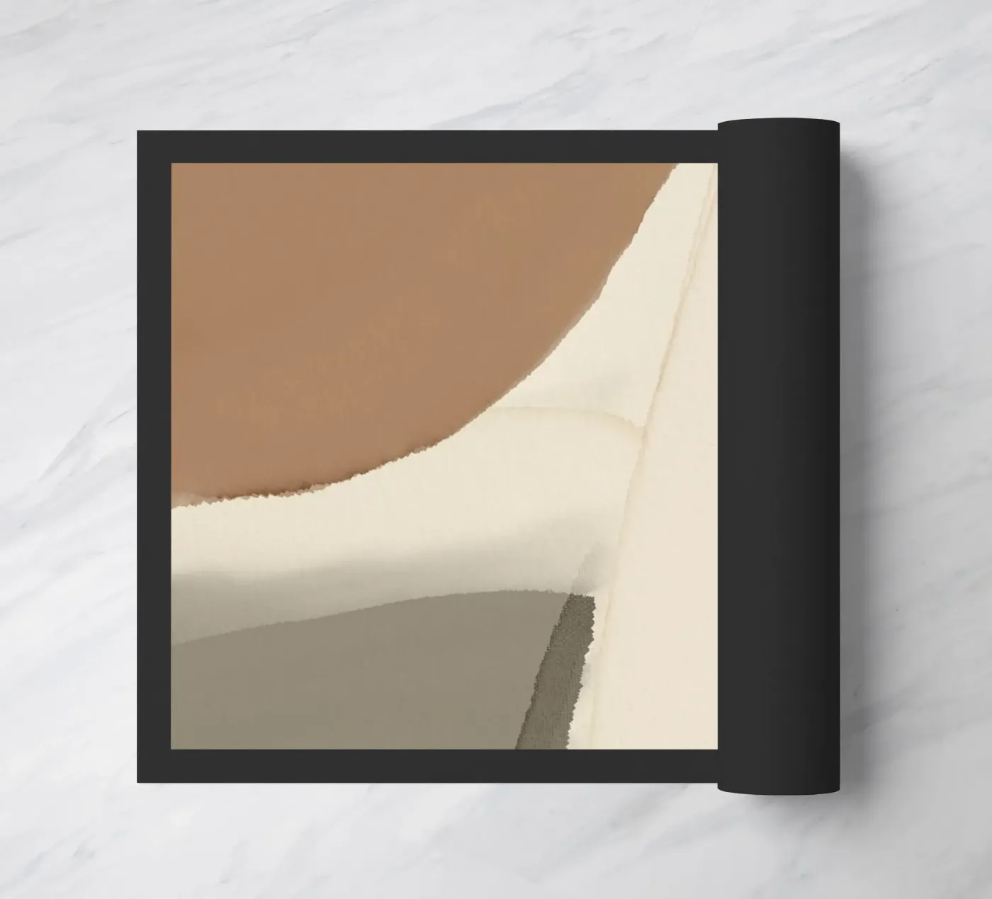 Kaart in grijswaarden deurmat van Little Dean