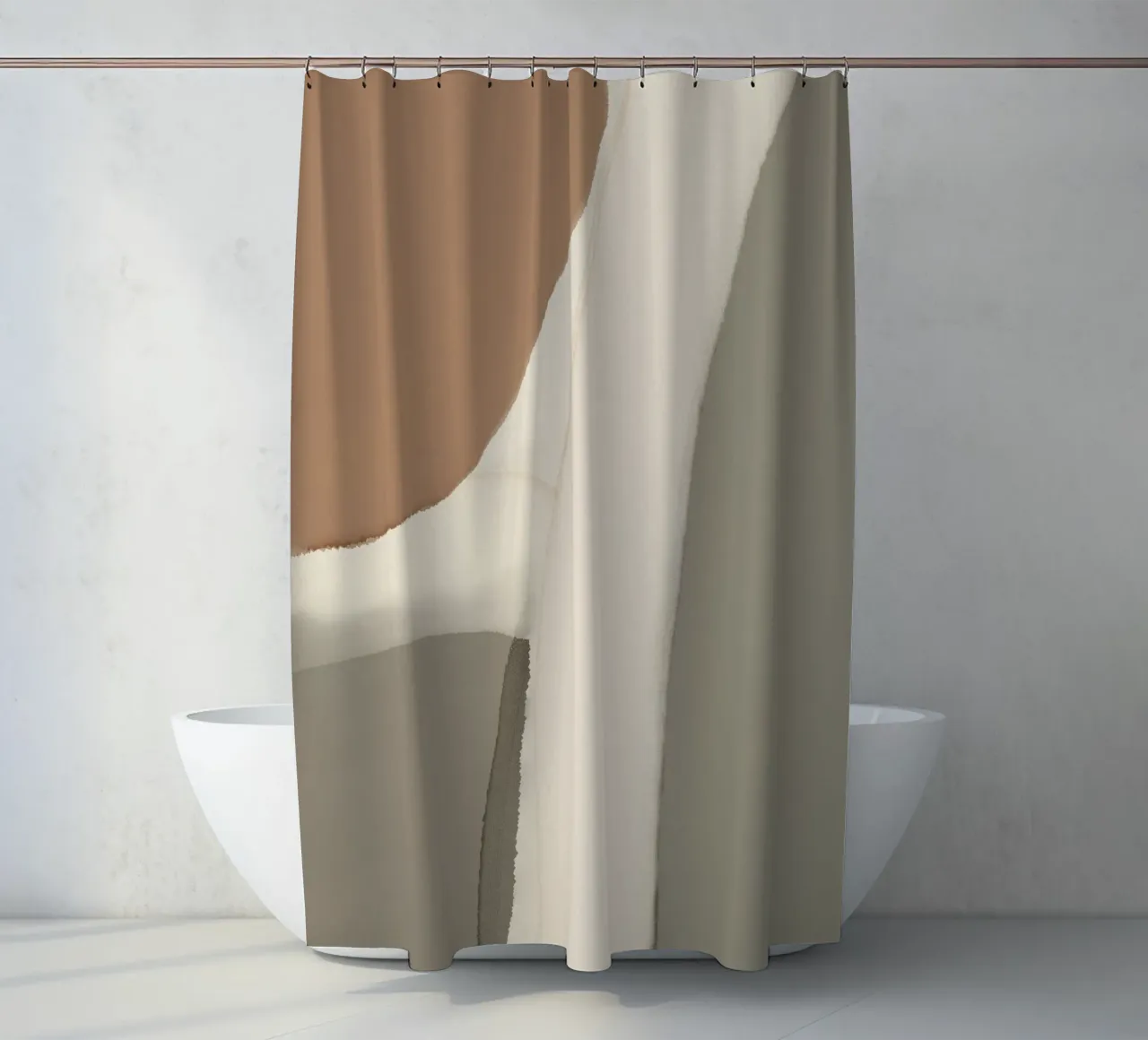 Mappa in scala di grigi tenda da doccia da Little Dean