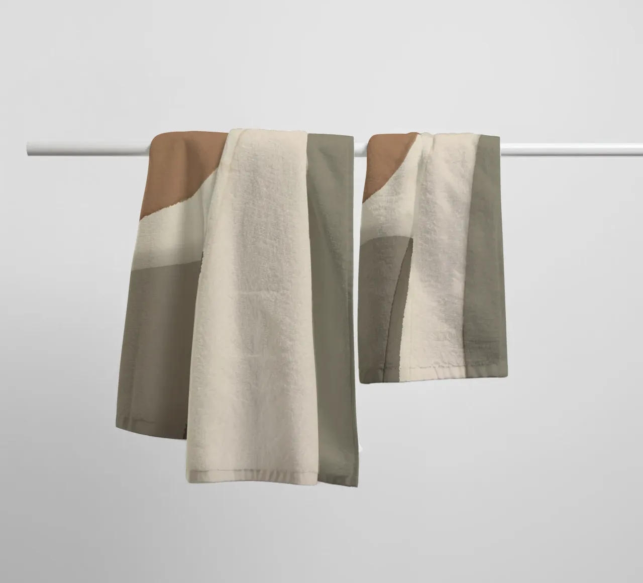 Mappa in scala di grigi asciugamano da bagno da Little Dean