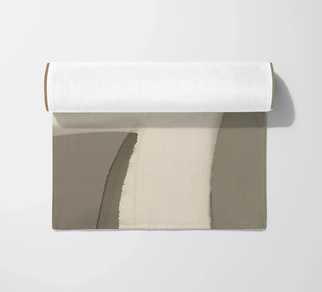 Greyscale map beach towel by Little Dean