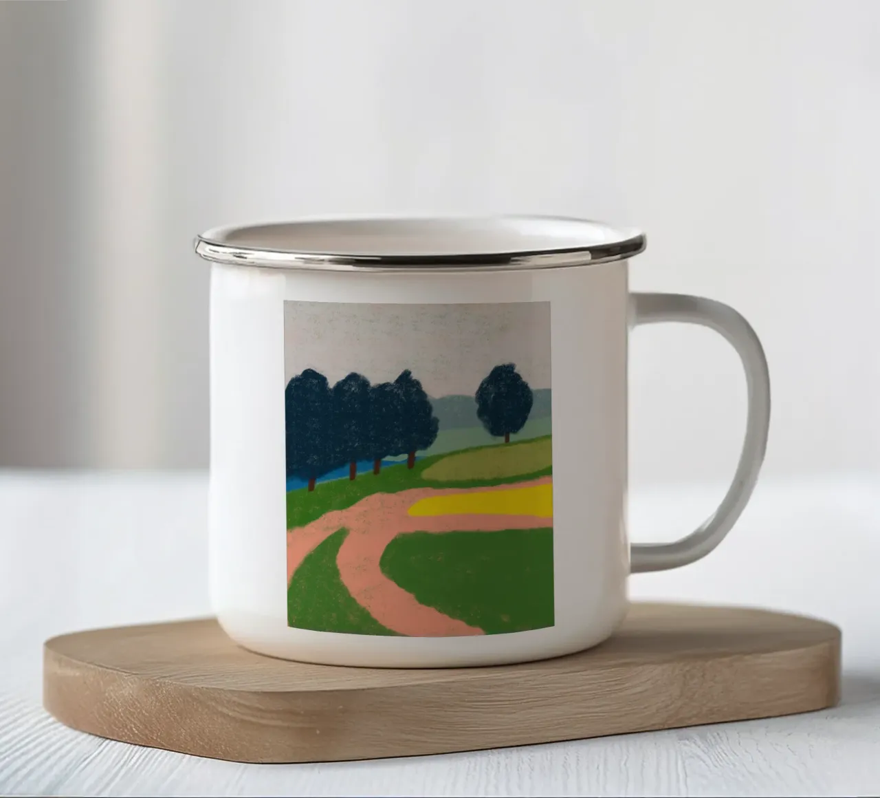 Campagna plein air tazza in smalto da Little Dean