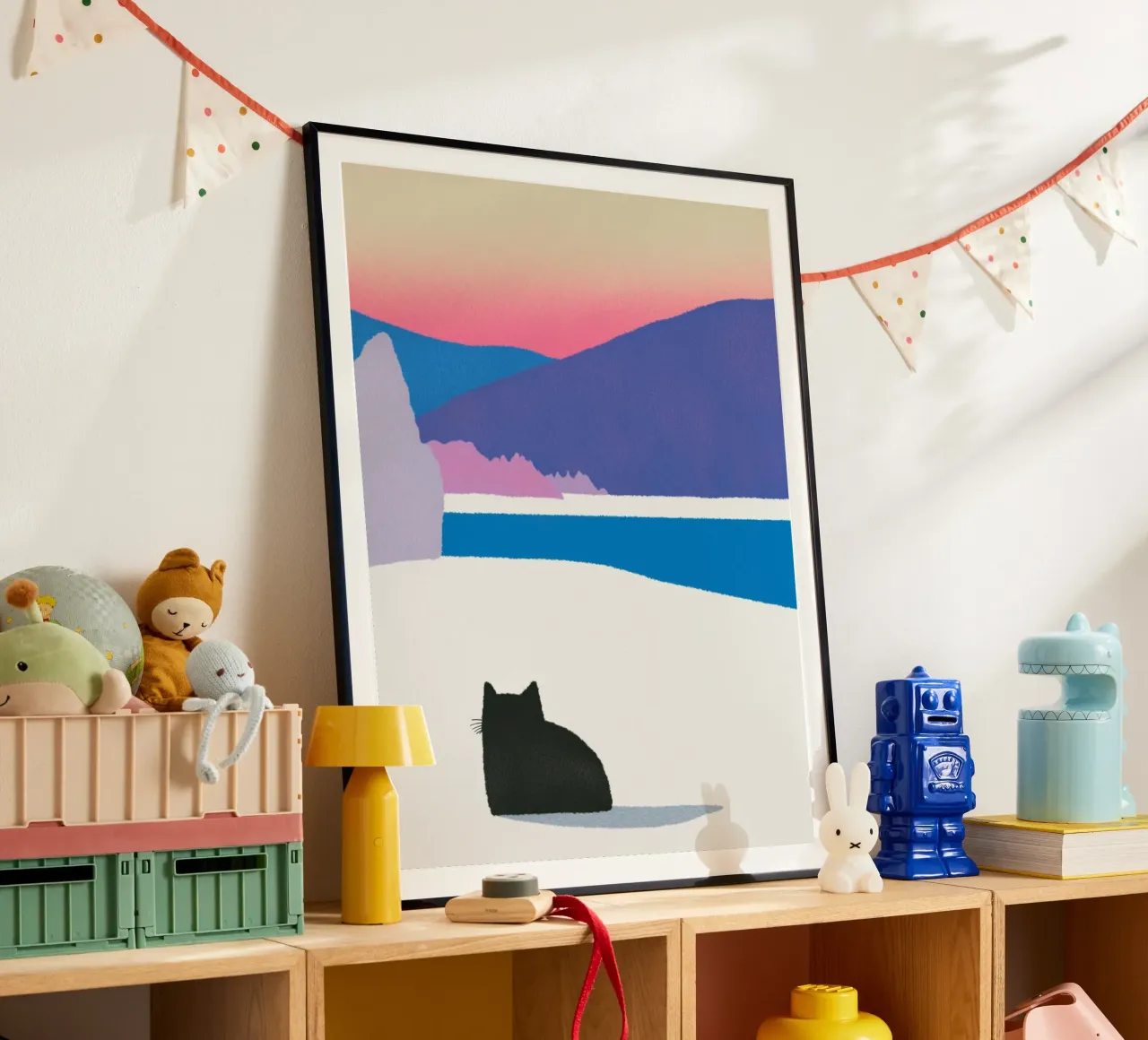 Pelliccia nera nella neve bianca poster da Little Dean