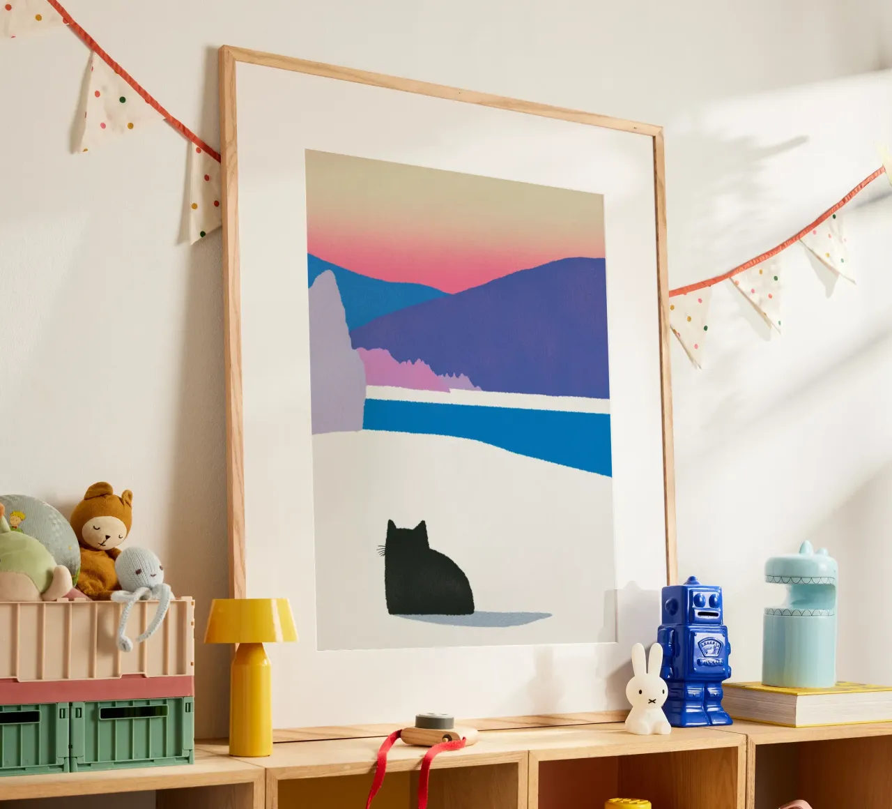 Pelliccia nera nella neve bianca poster da Little Dean
