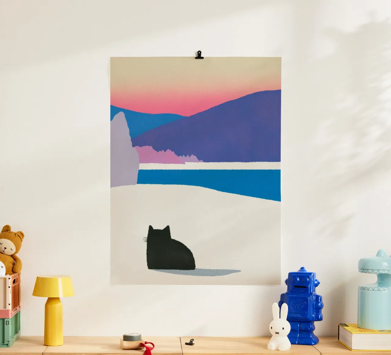 Pelliccia nera nella neve bianca poster da Little Dean